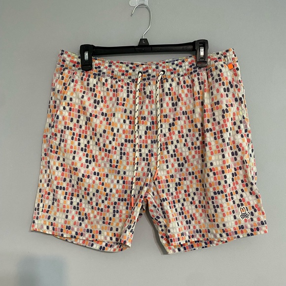 Psycho Bunny Multicolor Swim Shorts Men Size L - Picture 1 of 10
